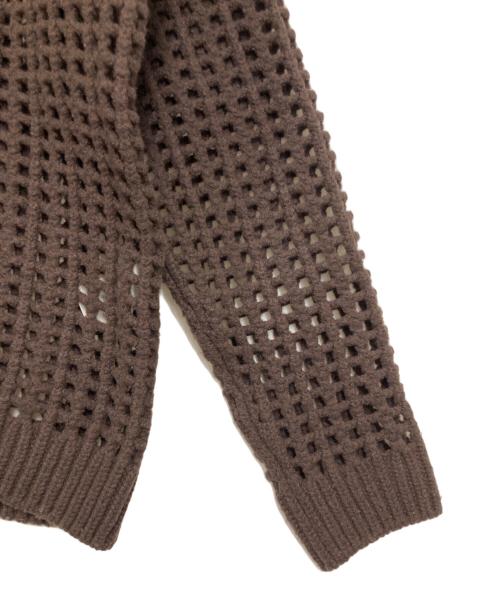 AURALEE（オーラリー）AURALEE (オーラリー) WOOL FELT YARN MESH KNIT P/O ブラウン サイズ:1の古着・服飾アイテム