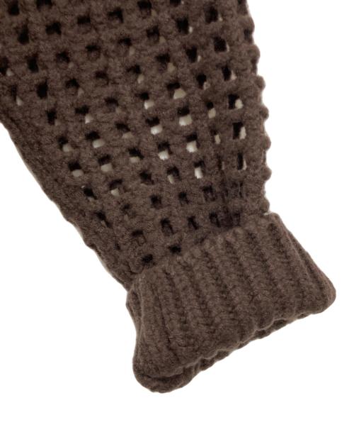 AURALEE（オーラリー）AURALEE (オーラリー) WOOL FELT YARN MESH KNIT P/O ブラウン サイズ:1の古着・服飾アイテム