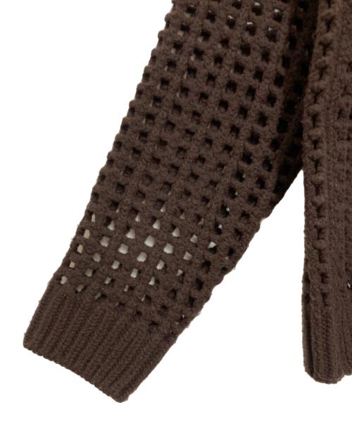 AURALEE（オーラリー）AURALEE (オーラリー) WOOL FELT YARN MESH KNIT P/O ブラウン サイズ:1の古着・服飾アイテム