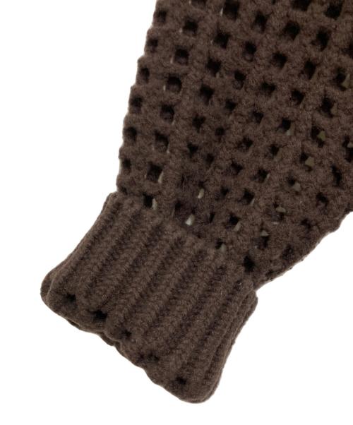 AURALEE（オーラリー）AURALEE (オーラリー) WOOL FELT YARN MESH KNIT P/O ブラウン サイズ:1の古着・服飾アイテム