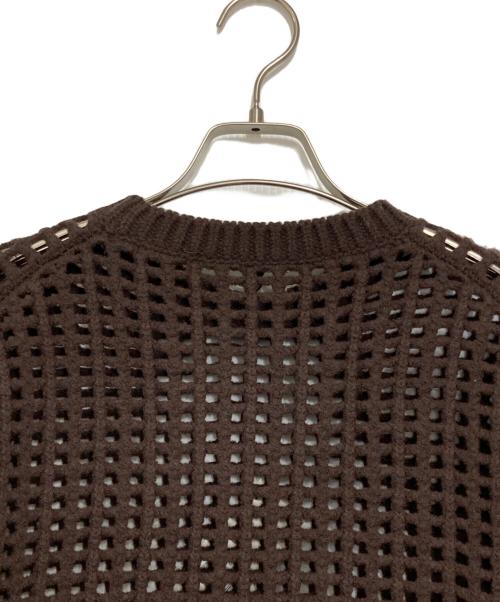 AURALEE（オーラリー）AURALEE (オーラリー) WOOL FELT YARN MESH KNIT P/O ブラウン サイズ:1の古着・服飾アイテム