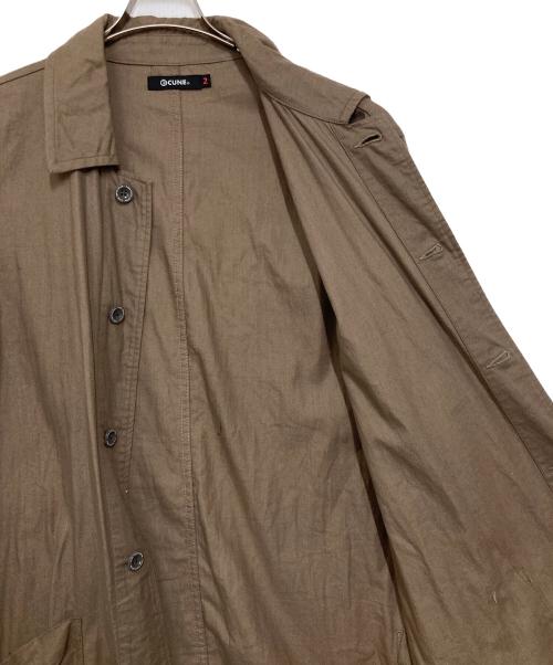 CUNE（キューン）CUNE (キューン) ステンカラーコート ブラウン サイズ:2の古着・服飾アイテム