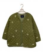 As know as olacaアズノウアズ オオラカ）の古着「ダンシン小花キルテンジャケット/キルティングジャケット」｜カーキ