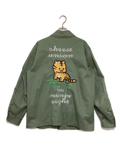 CUNE（キューン）CUNE (キューン) 刺繍たっぷりのコットンブルゾン カーキ サイズ:3の古着・服飾アイテム