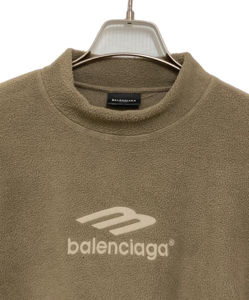 BALENCIAGA（バレンシアガ）BALENCIAGA (バレンシアガ) モックネックフリーススウェット ブラウン サイズ:XXSの古着・服飾アイテム