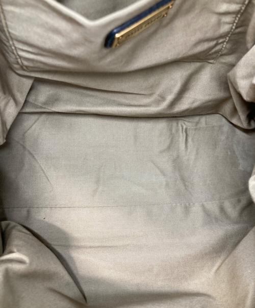 MIU MIU（ミュウミュウ）MIU MIU (ミュウミュウ) ハートチャーム付き2WAY トートバッグ ブルーの古着・服飾アイテム