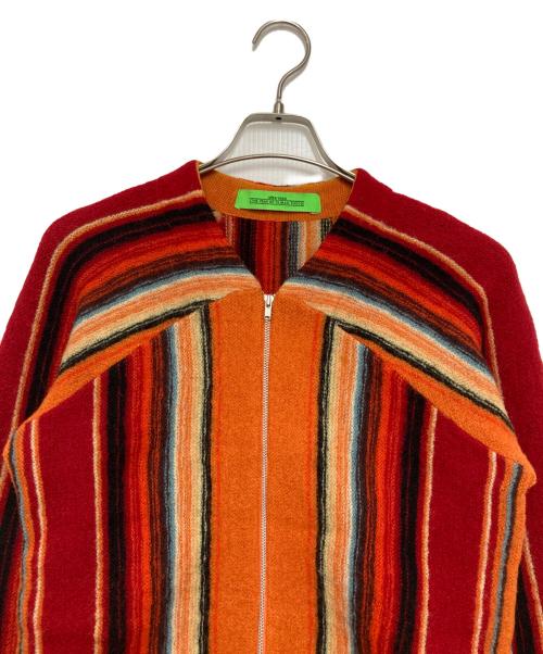 ZUCCA（ズッカ）ZUCCA (ズッカ) ウールニットジャケット レッド サイズ:Ｍの古着・服飾アイテム