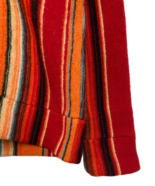 ZUCCA（ズッカ）ZUCCA (ズッカ) ウールニットジャケット レッド サイズ:Ｍの古着・服飾アイテム