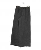 SOFTHYPHENソフトハイフン）の古着「HERRINGBONE TWEED WIDE PANTS」｜グレー