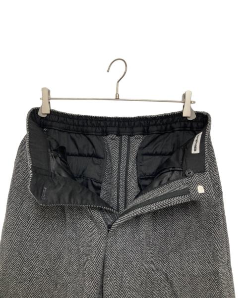 SOFTHYPHEN（ソフトハイフン）SOFTHYPHEN (ソフトハイフン) HERRINGBONE TWEED WIDE PANTS グレー サイズ:2の古着・服飾アイテム
