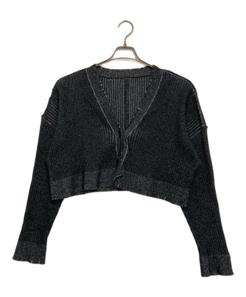 MAISON SPECIAL（メゾンスペシャル）MAISON SPECIAL (メゾンスペシャル) インサイドアウト クロップド ニットカーディガン/Inside-out cropped knit cardigan ブラック サイズ:freeの古着・服飾アイテム