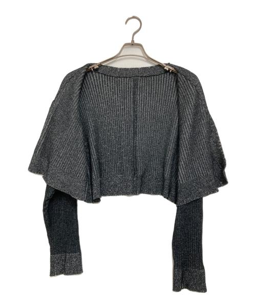 MAISON SPECIAL（メゾンスペシャル）MAISON SPECIAL (メゾンスペシャル) インサイドアウト クロップド ニットカーディガン/Inside-out cropped knit cardigan ブラック サイズ:freeの古着・服飾アイテム