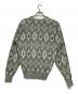 Christian Dior MONSIEUR (クリスチャンディオールムッシュ) 総柄Vネックニット グレー×ホワイト サイズ:Ｌ：9000円
