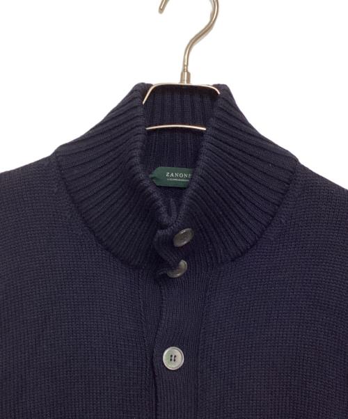 Zanone（ザノーネ）Zanone (ザノーネ) スタンドカラq－ウールカーディガン ネイビー サイズ:48の古着・服飾アイテム