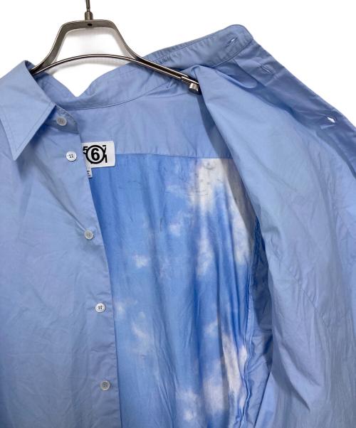 MM6 Maison Margiela（エムエムシックスメゾンマルジェラ）MM6 Maison Margiela (エムエムシックスメゾンマルジェラ) Scarf Bac Cropped Shirt ブルー サイズ:42の古着・服飾アイテム