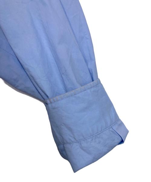 MM6 Maison Margiela（エムエムシックスメゾンマルジェラ）MM6 Maison Margiela (エムエムシックスメゾンマルジェラ) Scarf Bac Cropped Shirt ブルー サイズ:42の古着・服飾アイテム