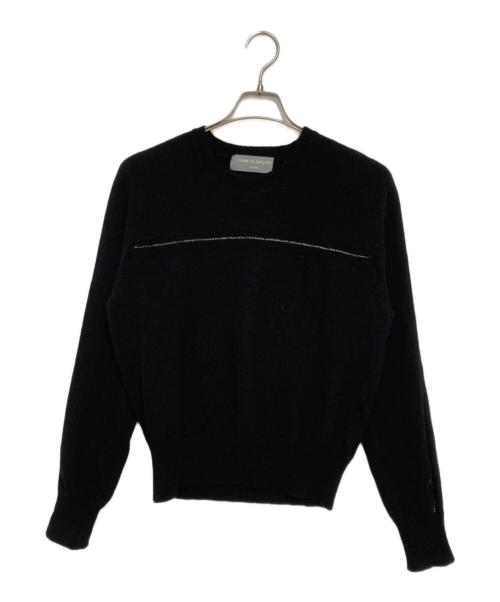COMME des GARCONS HOMME（コムデギャルソン オム）COMME des GARCONS HOMME (コムデギャルソン オム) ウールラインニット ブラック サイズ:freeの古着・服飾アイテム