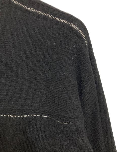 COMME des GARCONS HOMME（コムデギャルソン オム）COMME des GARCONS HOMME (コムデギャルソン オム) ウールラインニット ブラック サイズ:freeの古着・服飾アイテム