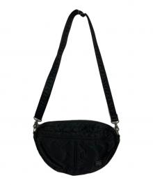 PORTER（ポーター）の古着「ハーフムーン ショルダーバッグ」｜ブラック