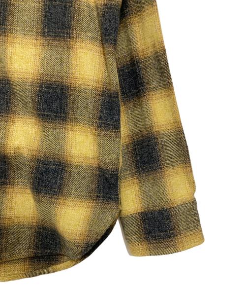 NIGEL CABOURN（ナイジェルケーボン）NIGEL CABOURN (ナイジェルケーボン) LYBRO (ライブロ) WORK SHIRT CHECK 2 COLORS イエロー×ネイビー サイズ:56の古着・服飾アイテム