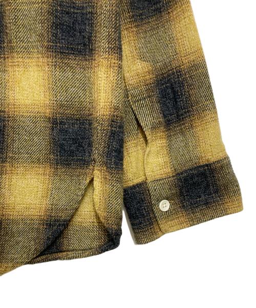 NIGEL CABOURN（ナイジェルケーボン）NIGEL CABOURN (ナイジェルケーボン) LYBRO (ライブロ) WORK SHIRT CHECK 2 COLORS イエロー×ネイビー サイズ:56の古着・服飾アイテム
