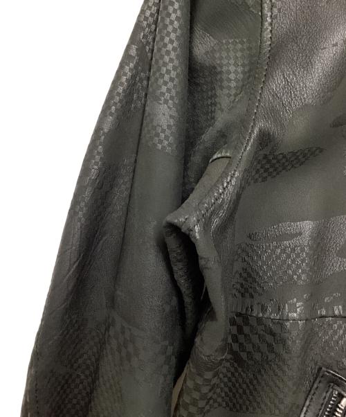 DIESEL（ディーゼル）DIESEL (ディーゼル) シープスキン レザーボンバージャケット ブラック サイズ:Mの古着・服飾アイテム