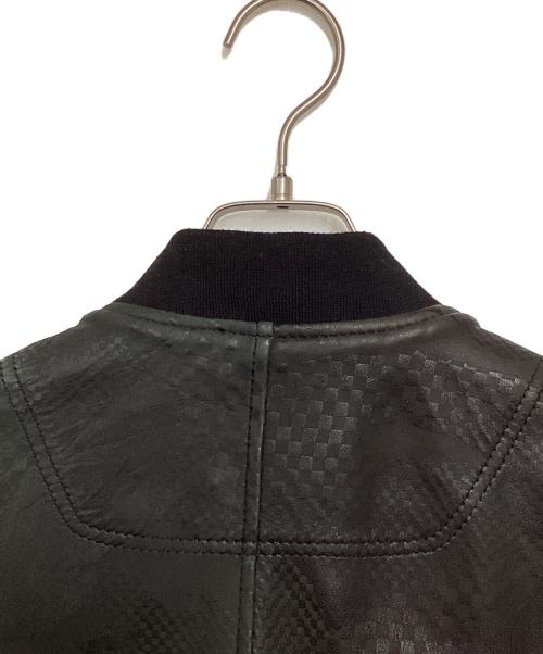 DIESEL（ディーゼル）DIESEL (ディーゼル) シープスキン レザーボンバージャケット ブラック サイズ:Mの古着・服飾アイテム