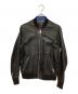 DIESEL（ディーゼル）の古着「シープスキン レザーボンバージャケット」｜ブラック