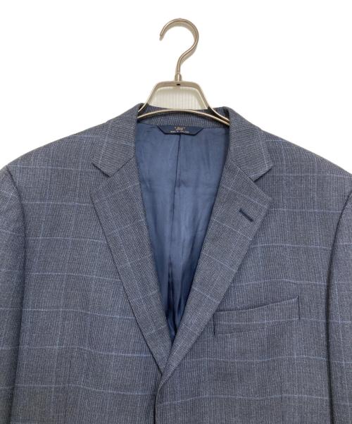 BROOKS BROTHERS（ブルックスブラザーズ）BROOKS BROTHERS (ブルックスブラザーズ) チェック柄テーラードジャケット ブルー サイズ:42の古着・服飾アイテム