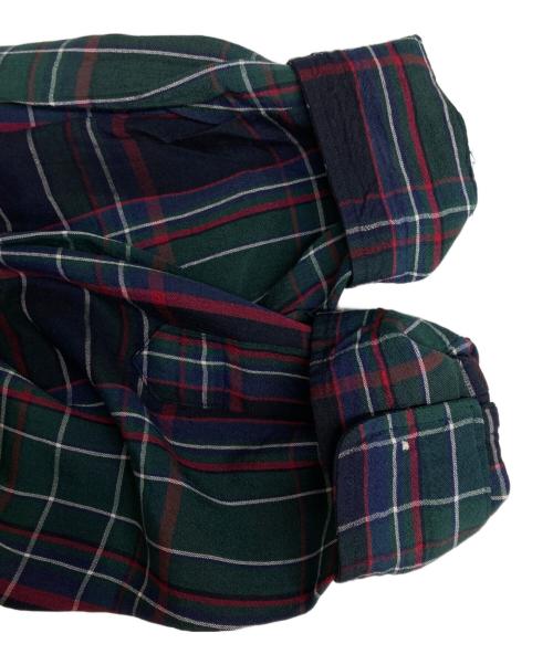 POLO RALPH LAUREN（ポロ・ラルフローレン）POLO RALPH LAUREN (ポロ・ラルフローレン) レーヨン＆ウールチェックシャツ グリーン×レッド サイズ:Lの古着・服飾アイテム