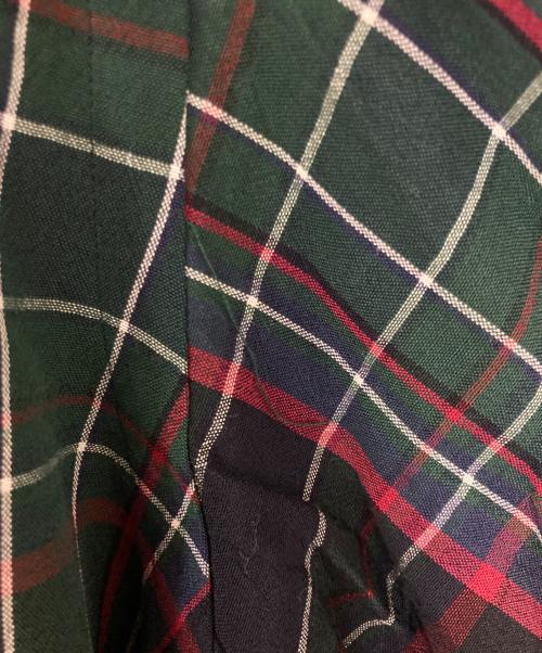 POLO RALPH LAUREN（ポロ・ラルフローレン）POLO RALPH LAUREN (ポロ・ラルフローレン) レーヨン＆ウールチェックシャツ グリーン×レッド サイズ:Lの古着・服飾アイテム