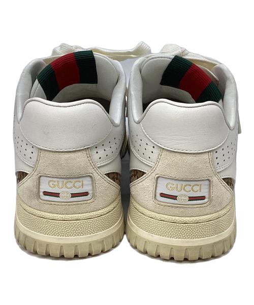 GUCCI（グッチ）GUCCI (グッチ) ローカットスニーカー/オリジナルGGキャンバス リウェブ ブラウン×ベージュ サイズ:6 1/2の古着・服飾アイテム