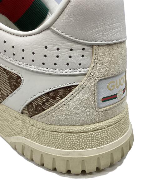 GUCCI（グッチ）GUCCI (グッチ) ローカットスニーカー/オリジナルGGキャンバス リウェブ ブラウン×ベージュ サイズ:6 1/2の古着・服飾アイテム