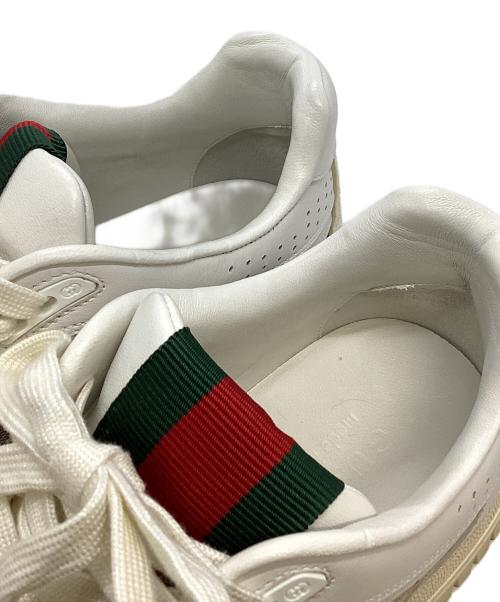 GUCCI（グッチ）GUCCI (グッチ) ローカットスニーカー/オリジナルGGキャンバス リウェブ ブラウン×ベージュ サイズ:6 1/2の古着・服飾アイテム