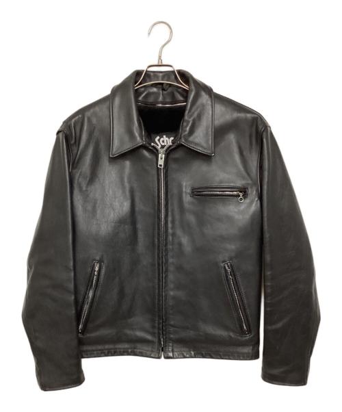 Schott（ショット）Schott (ショット) ボアライナー付シングルライダースジャケット ブラック サイズ:42の古着・服飾アイテム