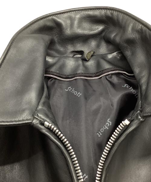 Schott（ショット）Schott (ショット) ボアライナー付シングルライダースジャケット ブラック サイズ:42の古着・服飾アイテム