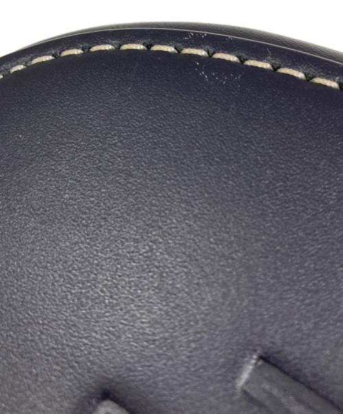 TORY BURCH（トリーバーチ）TORY BURCH (トリーバーチ) モノグラム巾着ショルダーバッグ ネイビー×ベージュの古着・服飾アイテム