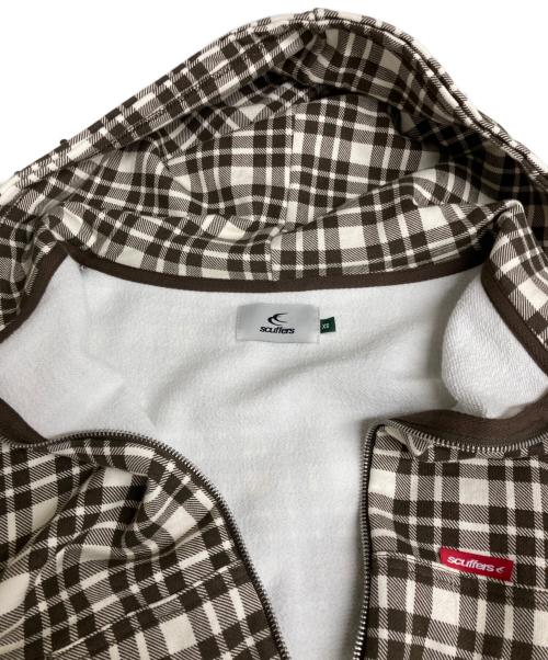 scuffers（スカッファー）scuffers (スカッファー) Scuff Brown Checks Zipper ブラウン サイズ:XSの古着・服飾アイテム
