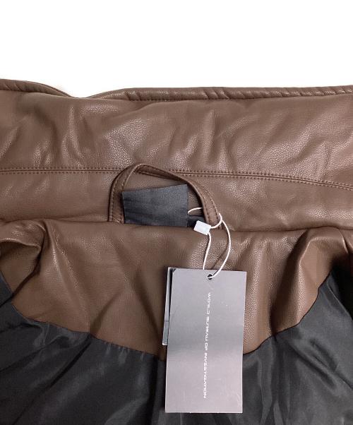 WBI INVESTIGATION（ダブリュービーアイ インベスティゲーション）WBI INVESTIGATION (ダブリュービーアイ インベスティゲーション) フェイクレザーファイヤーマンジャケット ブラウン サイズ:M 未使用品の古着・服飾アイテム