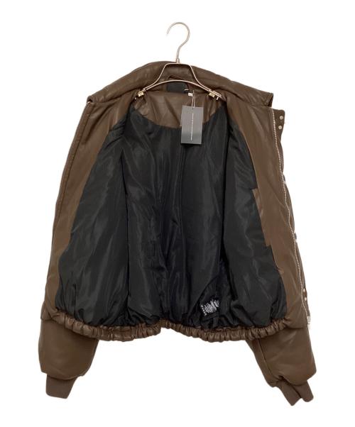 WBI INVESTIGATION（ダブリュービーアイ インベスティゲーション）WBI INVESTIGATION (ダブリュービーアイ インベスティゲーション) フェイクレザーファイヤーマンジャケット ブラウン サイズ:M 未使用品の古着・服飾アイテム