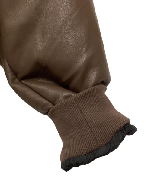 WBI INVESTIGATION（ダブリュービーアイ インベスティゲーション）WBI INVESTIGATION (ダブリュービーアイ インベスティゲーション) フェイクレザーファイヤーマンジャケット ブラウン サイズ:M 未使用品の古着・服飾アイテム