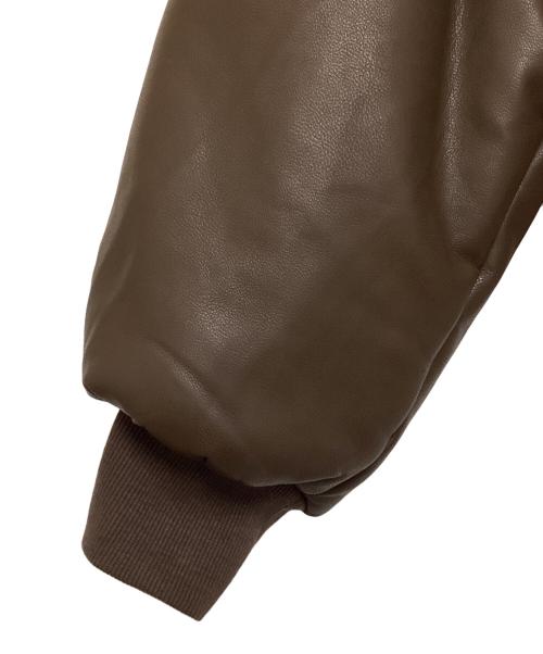 WBI INVESTIGATION（ダブリュービーアイ インベスティゲーション）WBI INVESTIGATION (ダブリュービーアイ インベスティゲーション) フェイクレザーファイヤーマンジャケット ブラウン サイズ:M 未使用品の古着・服飾アイテム