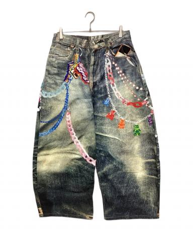 パンツ Feinicko DENIM PANTS M 中古・古着通販】FEINICKO (フェイニコ) POLYCHROME GUMMY DENIM PANTS