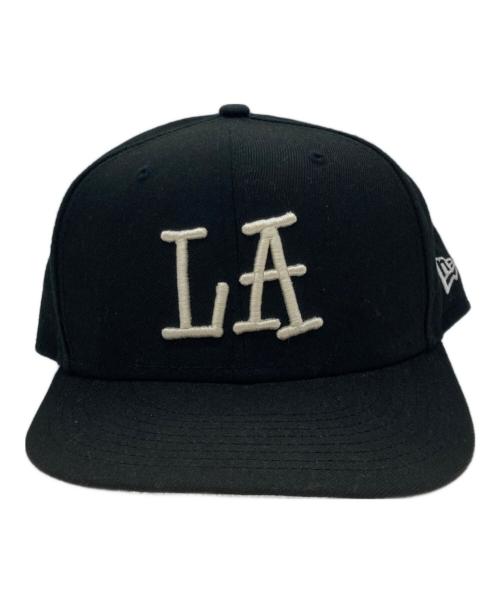 New Era（ニューエラ）New Era (ニューエラ) MLB (エムエルビー) stussy (ステューシー) LAロゴ キャップ ブラックの古着・服飾アイテム