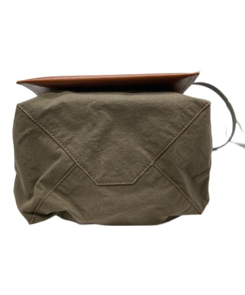 Acne studios（アクネ ストゥディオス）ACNE STUDIOS (アクネ ストゥディオス) Papery nylon tote 2way bag ブラウン×カーキの古着・服飾アイテム