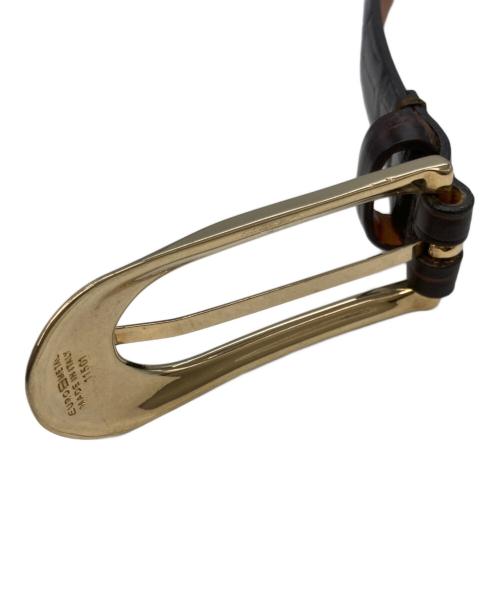 Felisi（フェリージ）Felisi (フェリージ) 型押しベルト ブラウンの古着・服飾アイテム