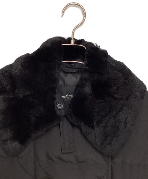 Max Mara WEEK END LINE（マックスマーラ ウイークエンドライン）MAX MARA WEEK END LINE (マックスマーラ ウイークエンドライン) ネックファーダウンジャケット ブラック サイズ:38の古着・服飾アイテム