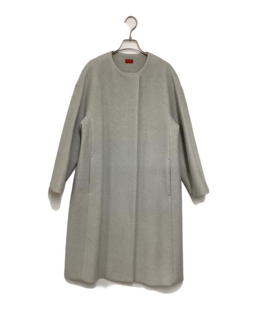 DES PRES（デ プレ）DES PRES (デ プレ) ウールモッサノーカラーコート グレー サイズ:36の古着・服飾アイテム