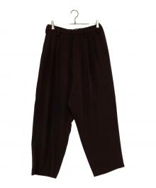 Ujoh（ウジョー）の古着「ワイド2タックパンツ」｜ブラウン