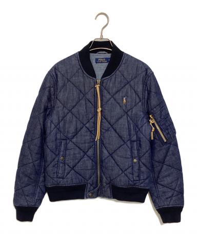 ラルフローレン　希少　スタジャン　ブルゾン　裏地キルティング　切替柄　美品 ラルフローレン 希少 スタジャン ブルゾン 裏地キルティング 切替柄 美